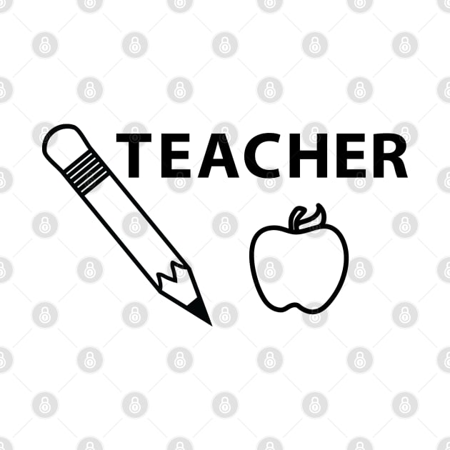 Teacher - Black and White by PLLDesigns