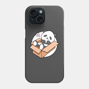 Panda in box Phone Case