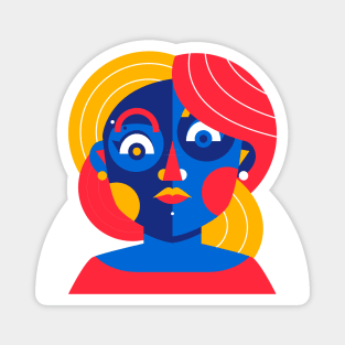 Woman Flat Design Magnet