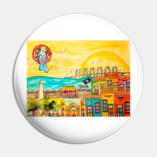 Maracaibo Illustration Pin