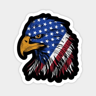 4th of July American Flag Bald Eagle Patriotic Magnet