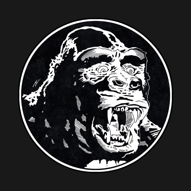 KING KONG (Circle Black and White) by Famous Weirdos