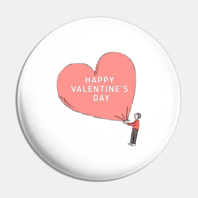 Happy valentin's Day Pin by Grbouz