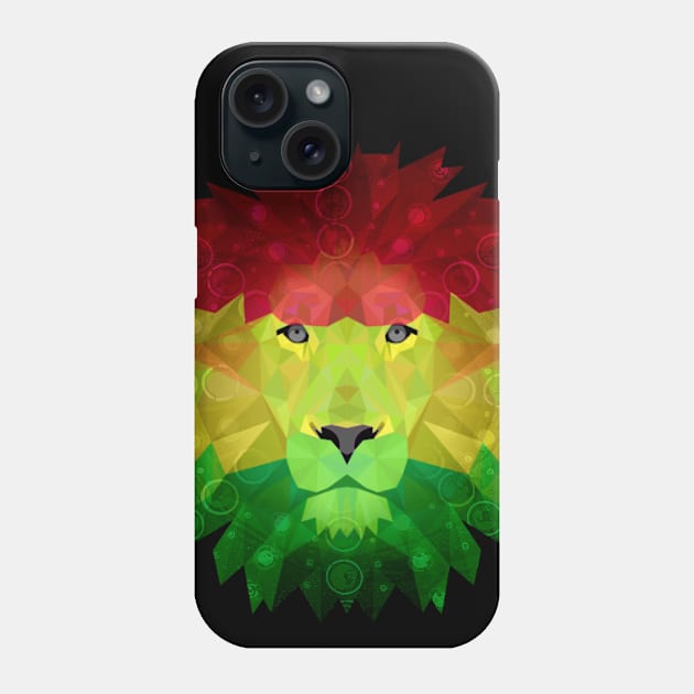 Rasta Lion Fractal Phone Case by LionTuff79