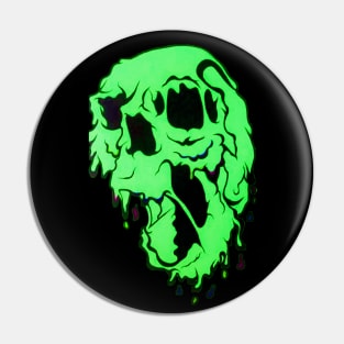 Green Melting Monster Pin