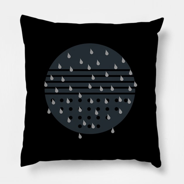 Drops / “Shower head” - in a circle Pillow by ORENOB