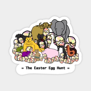 Easter Egg Hunt with Cute Animals Magnet