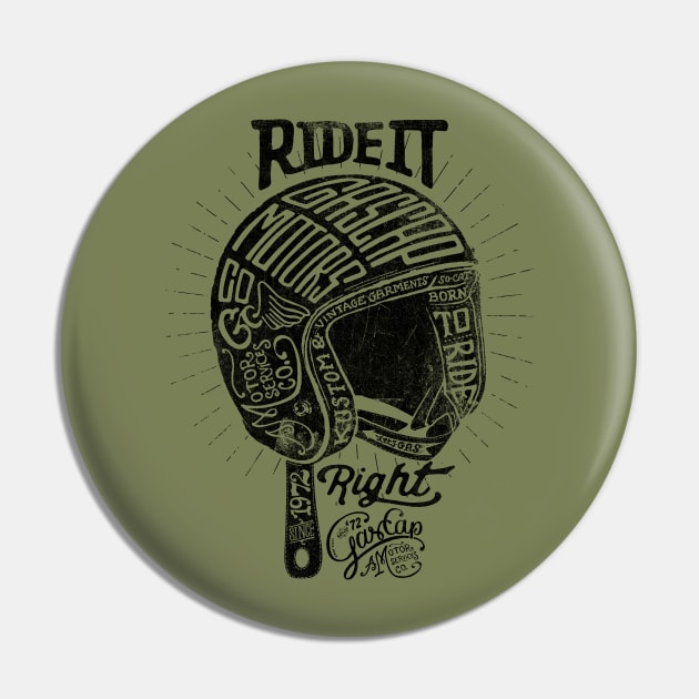 Ride it Right Helmet Pin by KUMAWAY