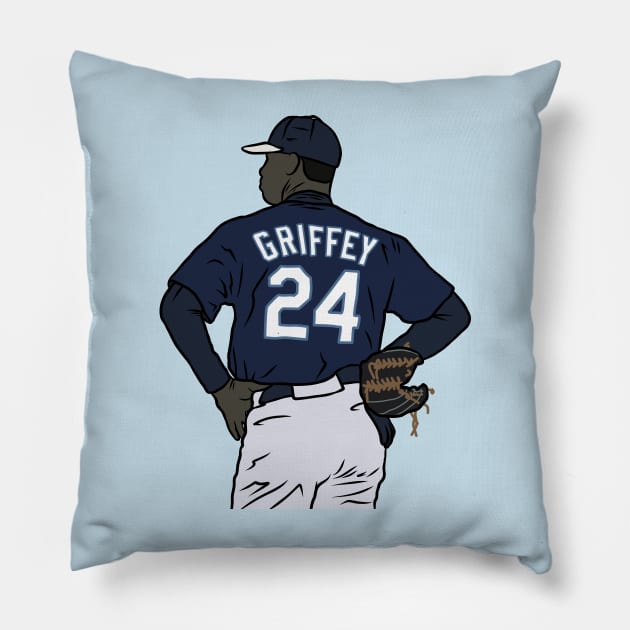 Ken Griffey Jr. Back-To Pillow by rattraptees