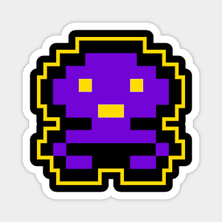 Purple Alien Cutes Gaming 8 Bit Magnet