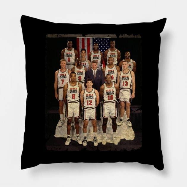 The Best Team Ever, Dream Team for 1992 Olympic Games Pillow by Wendyshopart