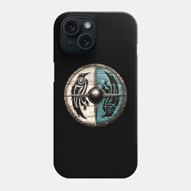 viking shield raven Phone Case by Lamink