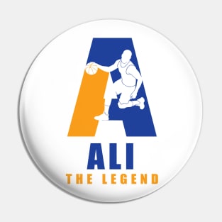 Ali Custom Player Basketball Your Name The Legend Pin