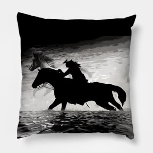 Running with the Spirits - Horses Pillow