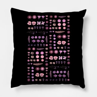 Dried flowers pink colorful Pillow