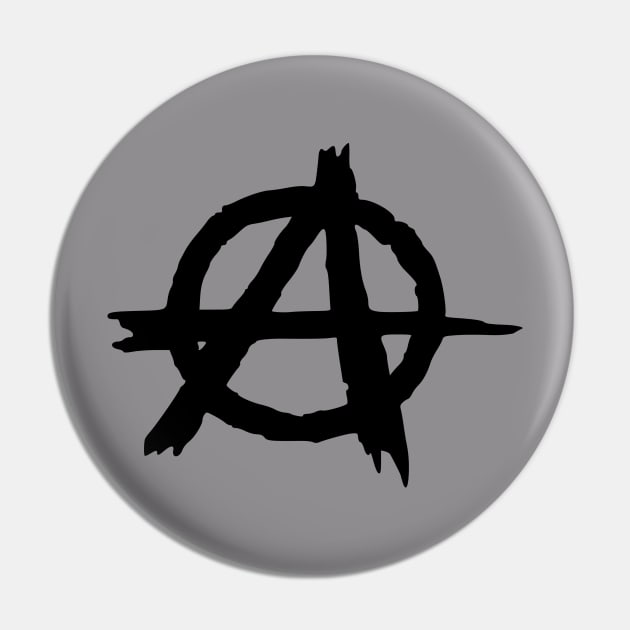 Black Anarchy Sign Pin by Awesome Funny T-Shirts