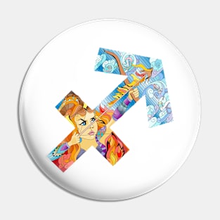 Sagittarius Horoscope Girl Pin