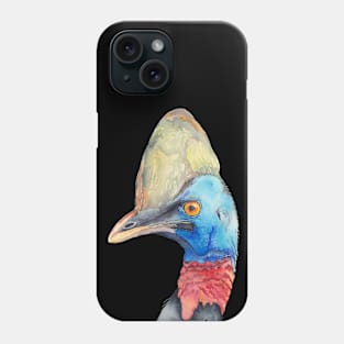 Cassowary - Australian flightless bird watercolour Phone Case