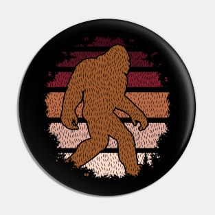 bigfoot Retro sunset Pin