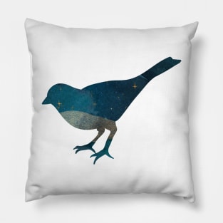 Starry Bird Silhouette Pillow