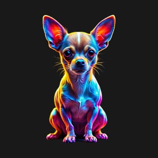 Neon Glow Chihuahua Dog Breed T-Shirt