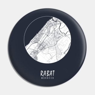 Rabat, Morocco City Map - Full Moon Pin