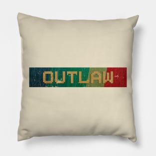 outlaw - RETRO COLOR - VINTAGE Pillow