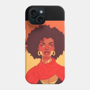 African Queen, Afro Superhero, Female Warrior, Black History Phone Case