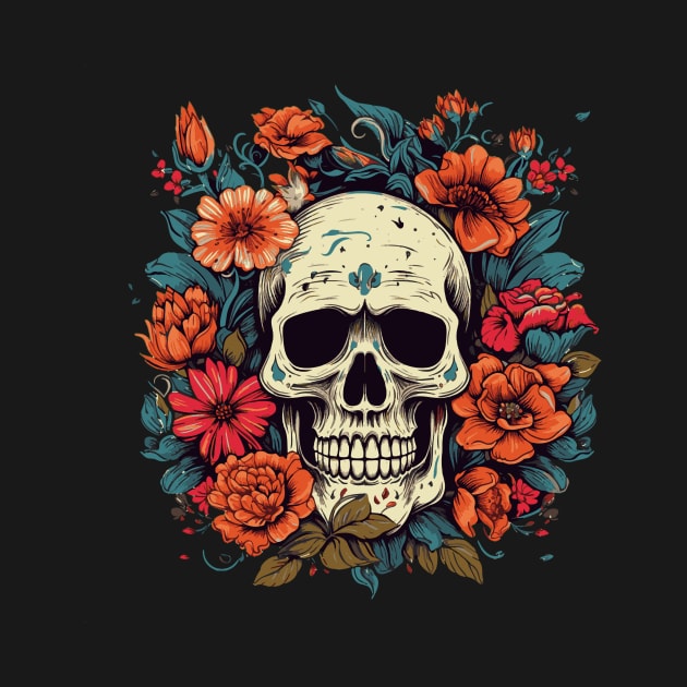 Floral Skull by TOKEBI