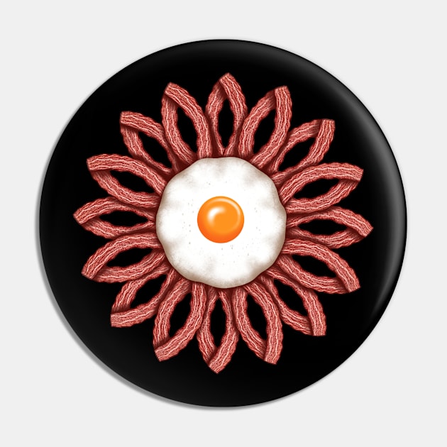 Bacon and eggs, flower creative art idea Pin by Artardishop