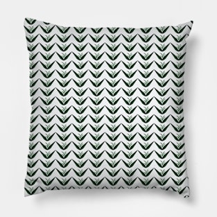 Leaf Motif From Green and Dusty Blue Abstract Collection Pillow