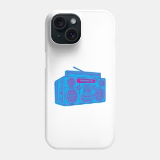 Boombox (Magenta Lines + Cyan Drop Shadow) Analog / Music Phone Case