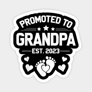 Mens 1st Time Grandpa EST 2023 New First Grandpa 2023 Fathers Day Magnet