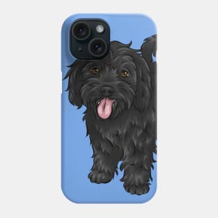 Cute Black Cavapoo Dog Phone Case