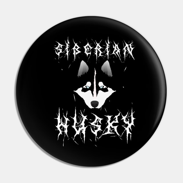 Black Metal Husky - Clean version Pin by Dirgu