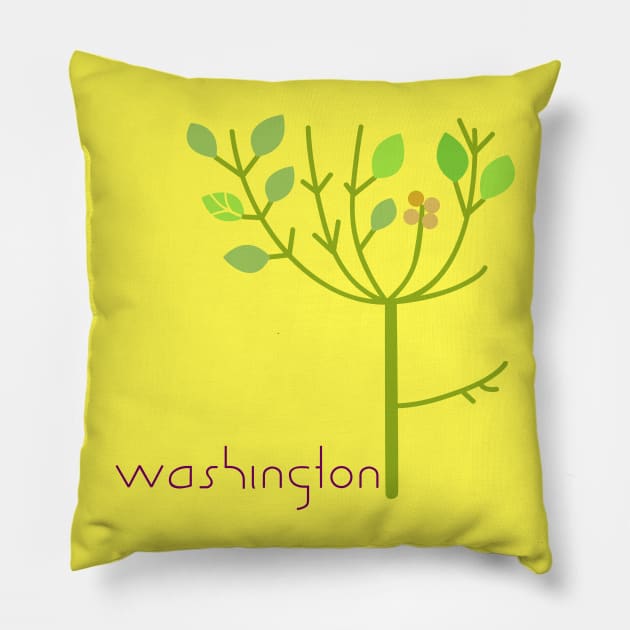 Washington Tree Pillow by TheDaintyTaurus