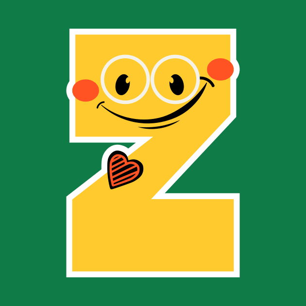 Funny Initial Letter Z - Zany Alphabet Gift for Zestful Kids by WeAreTheWorld