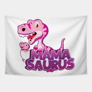 'MamaSaurus Pink Dino' Cool Dinosaurs T Rex Gift Tapestry