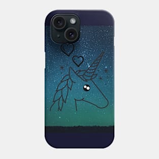 Unicorn Deep Blue Phone Case