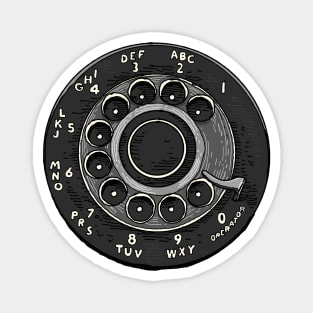 Retro Rotary Dial Phone Magnet