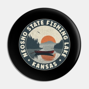 Neosho State Fishing Lake Kansas Sunset Pin