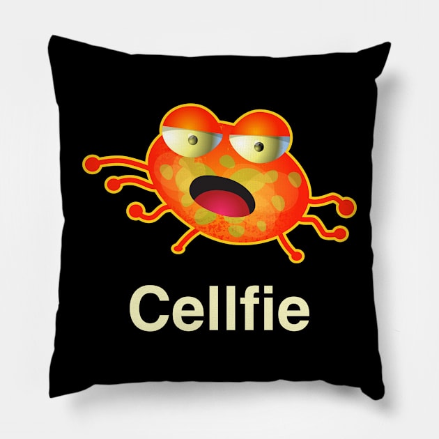 Cute Cellfie Medical Laboratory Scientist Tech Pillow by DanielLiamGill