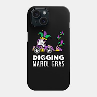 Kids Digging Mardi Gras Bulldozer Truck Cute Boys Kids Phone Case