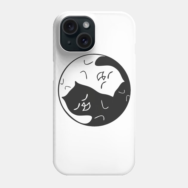 TAO PURR-MEOW (Cat's Yin-Yang) B Phone Case by aceofspace