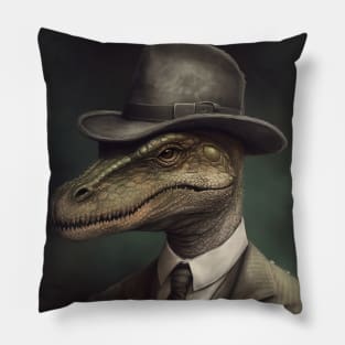 Tryin' to be a Cool Dragon in Suit Pillow