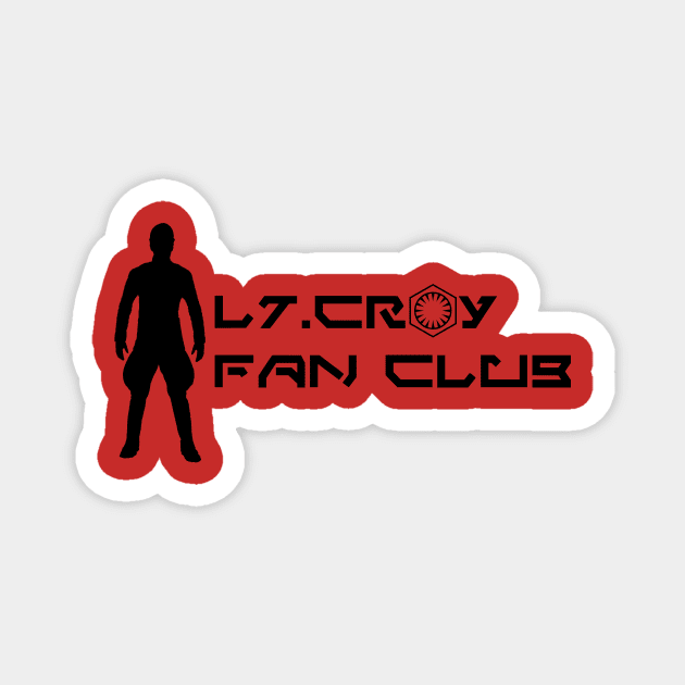 Lt Croy Fan Club Silhouette Magnet by NistMaru