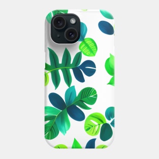 Japanese art leaf green pattern Phone Case