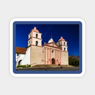 Man and Dog at Mission Santa Barbara Magnet