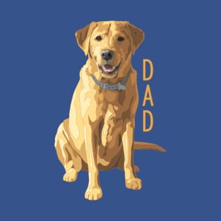 Lab Dad Yellow Labrador Retriever Dog Lover T-Shirt