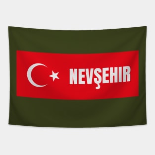 Nevsehir City in Turkish Flag Tapestry